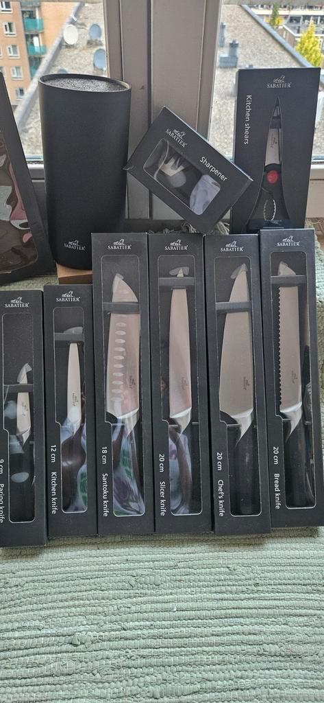 Nieuw Lion Sabatier messen/schaar/slijper/messenblok, Huis en Inrichting, Keuken | Bestek, Nieuw, Rvs of Chroom, Ophalen of Verzenden