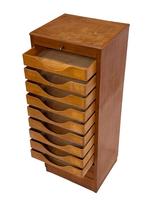 Vintage Kast Archiefkast Roldeur Eeka Eiken Design 1950, Huis en Inrichting, Kasten | Roldeurkasten en Archiefkasten, Gebruikt