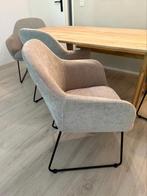 4 Moderne eetkamerstoelen beige, Ophalen, Gebruikt, Vier