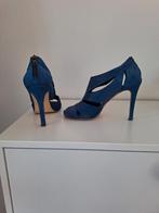 Mooie suede dames hak maat 36/37, Ophalen, Gedragen, Blauw