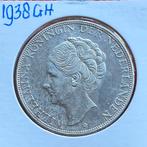 Rijksdaalder Zilver 1938 (Grof haar! ) Wilhelmina kwaliteit!, Verzenden, Zilver, Koningin Wilhelmina, Losse munt