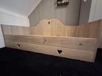 Steigerhouten bed, Ophalen, 100 cm, Eenpersoons, Bruin