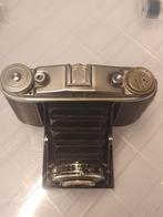 Agfa Isollette II klapcamera met Agfa Apotar 85mm f/4.5, Ophalen of Verzenden, Gebruikt, Spiegelreflex, Overige Merken