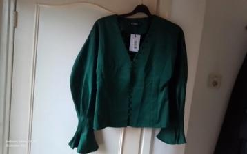 Groene blouse lange wijde mouwen,GUTS&GUTSO, maat .L  beschikbaar voor biedingen