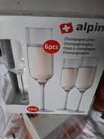 Zes champagneglazen, Verzamelen, Glas en Borrelglaasjes, Ophalen, Zo goed als nieuw, Overige typen