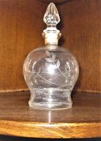 Antieke Karaf Kristal/Glas Met Bloemen En Blaadjes Erop, Antiek en Kunst, Antiek | Glas en Kristal, Ophalen of Verzenden