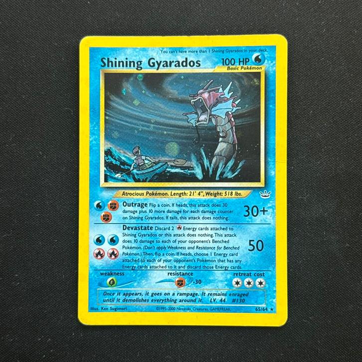 Shining Gyarados 65/64 pokemon, Hobby en Vrije tijd, Verzamelkaartspellen | Pokémon, Zo goed als nieuw, Ophalen of Verzenden