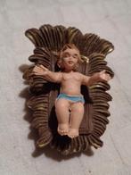 vintage kindje Jezus in kribbe  voor bij een kerststal, Diversen, Kerst, Ophalen of Verzenden