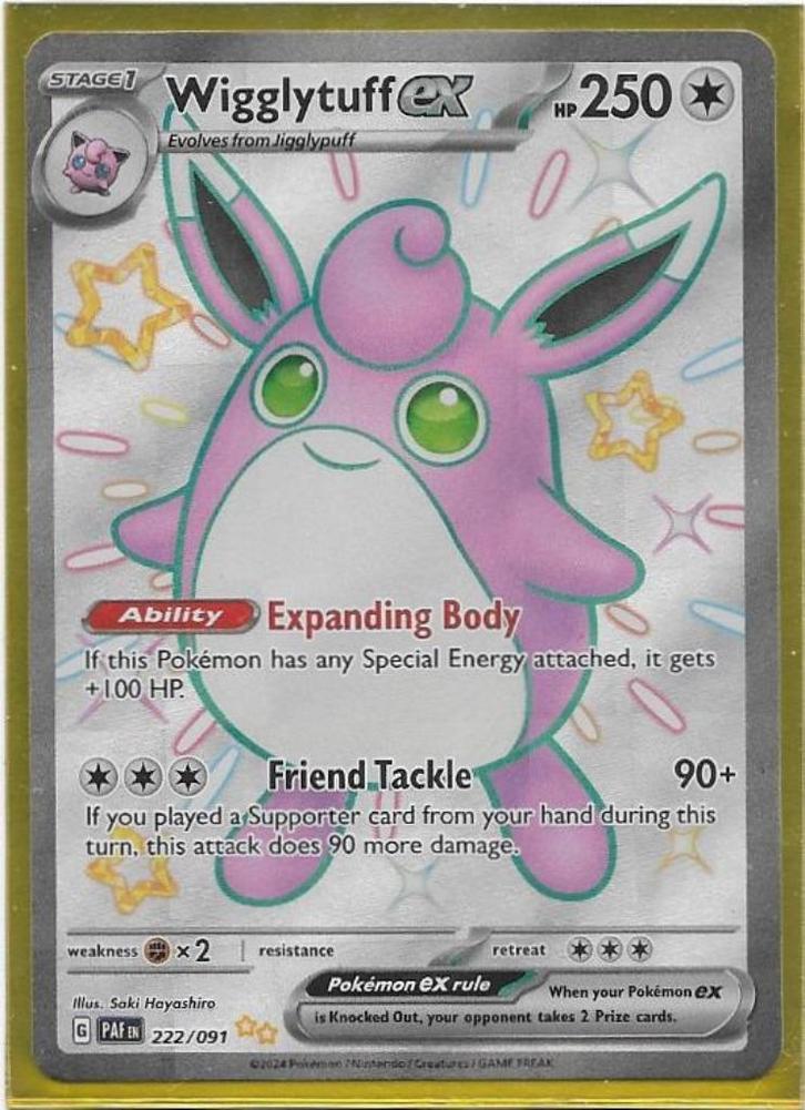 Paldean Fates,  Wigglytuff [shiny] 222/91, Hobby en Vrije tijd, Verzamelkaartspellen | Pokémon, Nieuw, Losse kaart, Ophalen of Verzenden