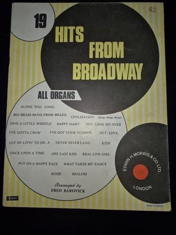 19 hits from Broadway, orgel beschikbaar voor biedingen