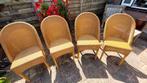 4 eetkamer stoelen (Lloyd Loom), Huis en Inrichting, Stoelen, Ophalen, Gebruikt, Kunststof, Vier