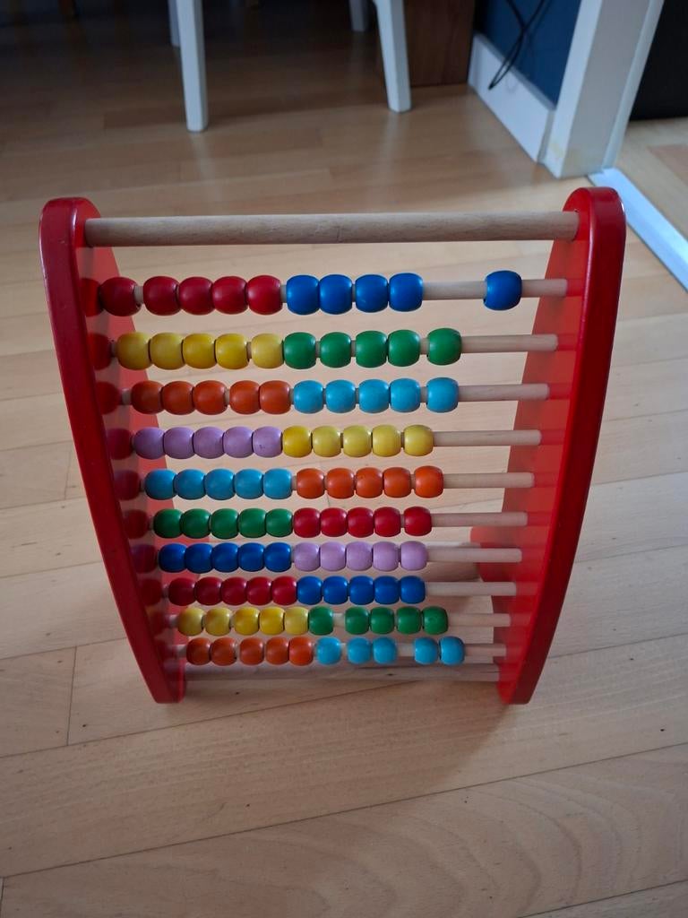 Houten Rekenrek/Telraam Speelgoed, Kinderen en Baby's, Speelgoed | Educatief en Creatief, Ophalen, Zo goed als nieuw, Rekenen