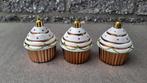 3 cupcake kerstballen onbreekbaar, Diversen, Kerst, Ophalen of Verzenden, Zo goed als nieuw
