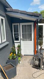 Hardhouten deur met dubbelglas, 80 tot 100 cm, 215 cm of meer, Ophalen of Verzenden, Hout