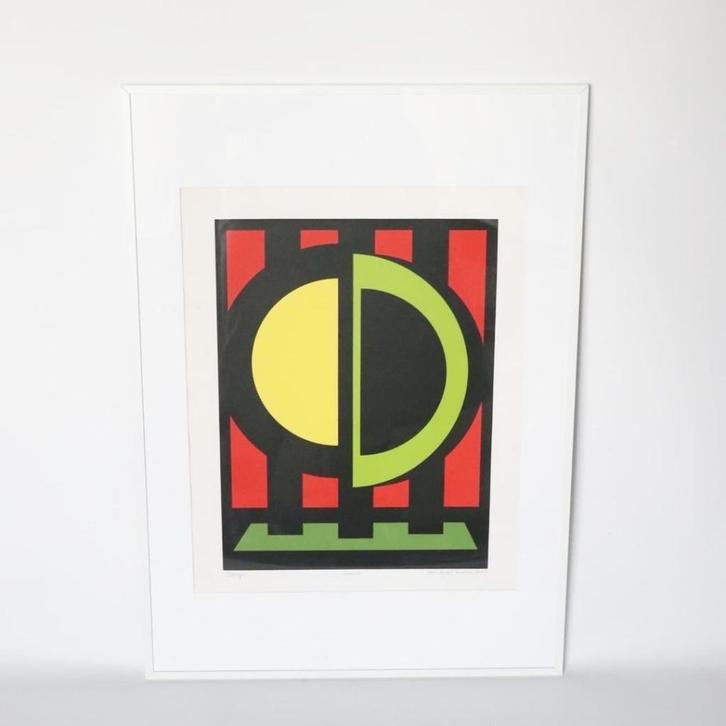 Vintage zeefdruk kunstwerk Deens design gelimiteerd, Antiek en Kunst, Kunst | Litho's en Zeefdrukken, Ophalen of Verzenden