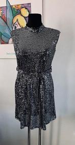 Glitter jurk zwart zilver. Nieuw, Maat 38/40 (M), Zwart, Nieuw, Ophalen of Verzenden
