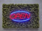 Neon ledsign 'Open' moswand kunstmos winkel etalage horeca, Ophalen, Nieuw, Lichtbak of (neon) lamp