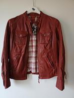 TE KOOP: LEREN BIKERJACKET DAMES, wijnrood maat 36/38, Kleding | Dames, Jasjes, Kostuums en Pakken, Gipsy, Ophalen of Verzenden