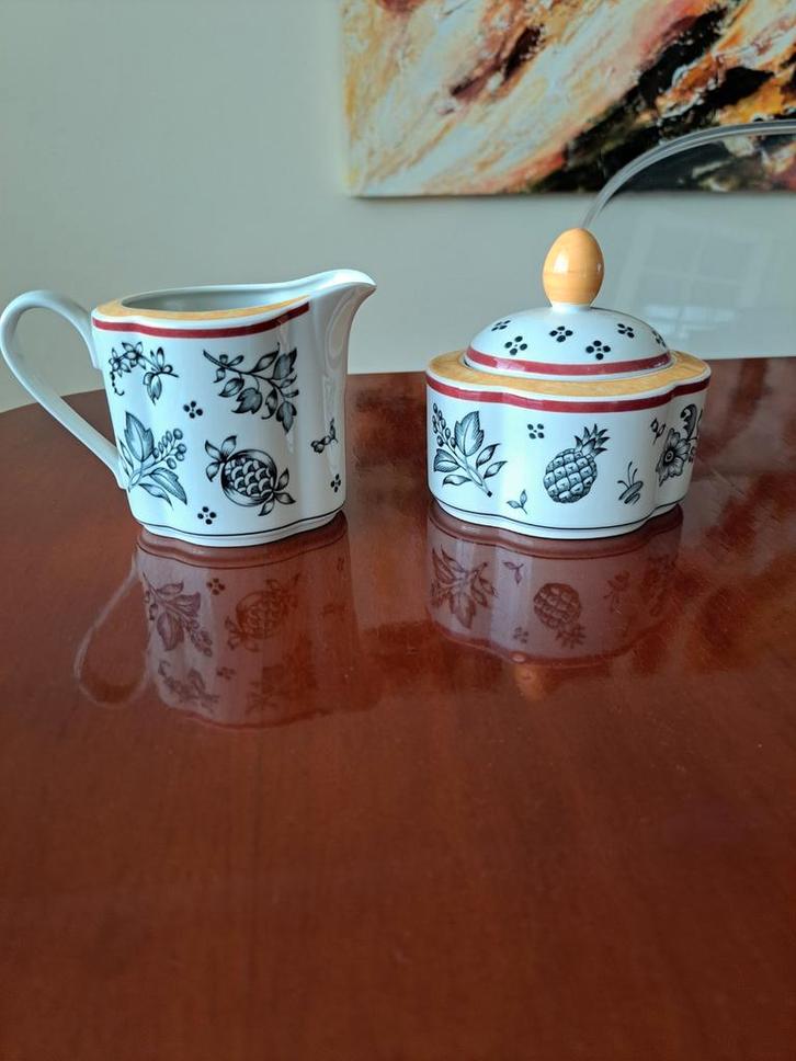Villeroy & Boch Melkkan en Suikerpot - Switch Plantation, Huis en Inrichting, Keuken | Servies, Zo goed als nieuw, Overige typen