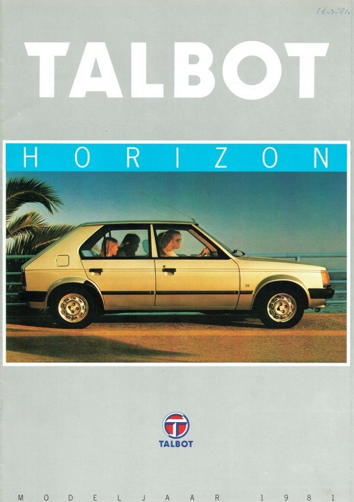Folder Talbot Horizon (1981), Boeken, Auto's | Folders en Tijdschriften, Gelezen, Overige merken, Verzenden