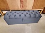 Opbergbank slaapkamer kist bank opbergbak blauwgrijs, Ophalen, Zo goed als nieuw, Rechthoekig