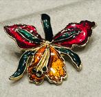 Vintage Cloisonné Broche Bloem, Overige materialen, 4 tot 7 cm, Gebruikt, Overige kleuren