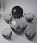 A.D. Copier likeurset Rondo met 4 glaasjes, Antiek en Kunst, Antiek | Glas en Kristal, Ophalen of Verzenden