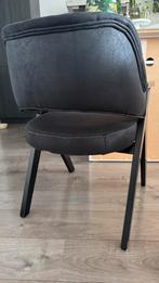 2 Zwarte Nubuck Stoelen, Antiek en Kunst, Ophalen