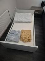 Meegroeibed 140x70 cm + matras, Huis en Inrichting, Ophalen, Verstelbaar, Wit, 190 cm of minder