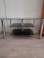 Glazen TV Meubel - 90x45x40 cm, Ophalen, 50 tot 100 cm, Zo goed als nieuw, Minder dan 100 cm