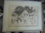 De Ploeg - Jan Altink - Tekening boerderij met paard uit "64, Ophalen of Verzenden