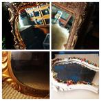 Diverse oude gouden barok rococo capodimonte spiegel, Antiek en Kunst, Curiosa en Brocante, Ophalen of Verzenden