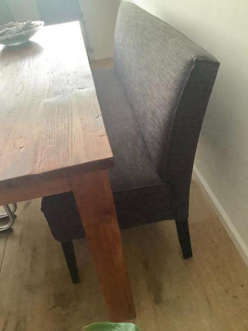Eetbank, Huis en Inrichting, Stoelen, Zo goed als nieuw, Eén, Hout, Stof, Bruin, Ophalen