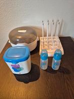 Dr. Brown flessen met sterilisator, flessen droogrek, Kinderen en Baby's, Babyvoeding en Toebehoren, Ophalen of Verzenden, Zo goed als nieuw