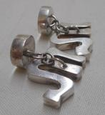 Zilveren antieke manchetknopen nr.1050, Sieraden, Tassen en Uiterlijk, Manchetknopen, Verzenden, Zo goed als nieuw, Zilver
