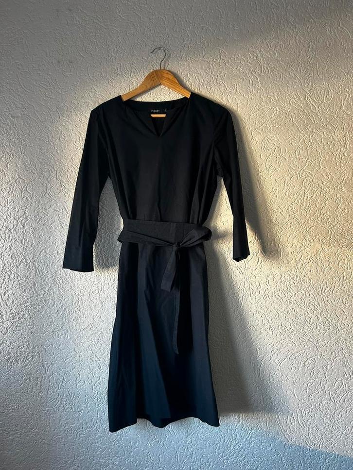 Jurk Purdey (40), Kleding | Dames, Jurken, Zo goed als nieuw, Maat 38/40 (M), Blauw, Knielengte, Ophalen of Verzenden