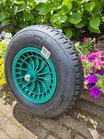 Kruiwagenwiel voorzien van Groene kunststof velg  nieuw, Nieuw, Ophalen of Verzenden, Info@vanderkaaphandelsonderneming.nl, Van der kaap