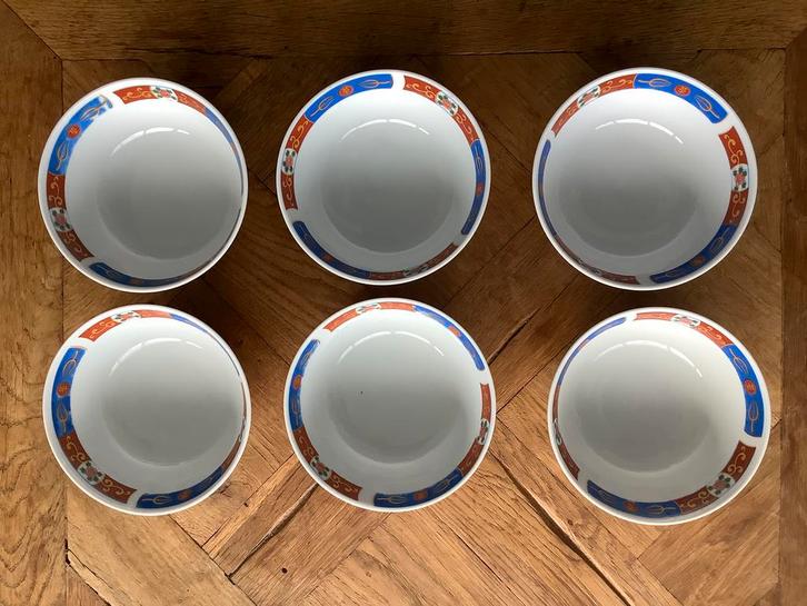 Chinees of Japans keramiek - 6 porseleinen kommen, Huis en Inrichting, Keuken | Servies, Zo goed als nieuw, Kom(men), Overige stijlen