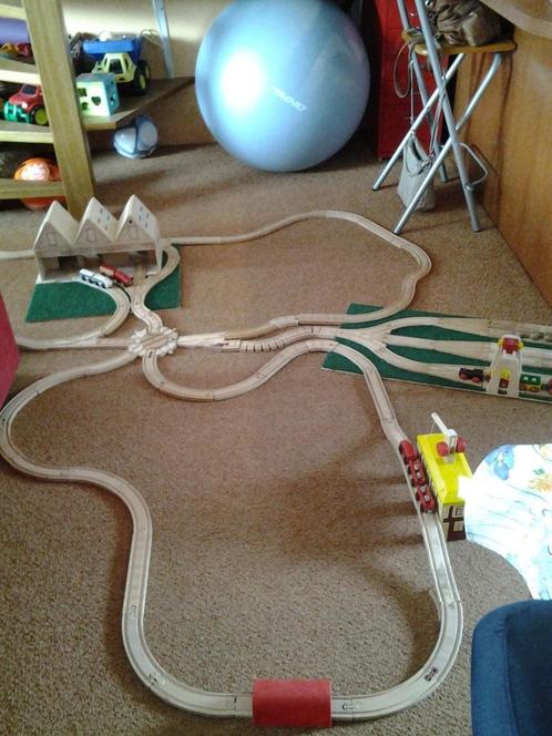 treinbaan, Kinderen en Baby's, Speelgoed | Houten speelgoed, Gebruikt, Overige typen, Ophalen