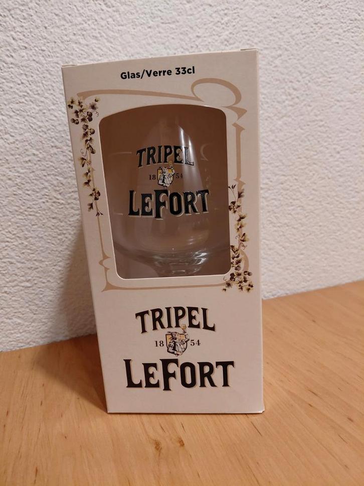 Tripel LeFort Bierglas 33cl - Nieuw in Verpakking, Verzamelen, Glas en Borrelglaasjes, Nieuw, Bierglas, Ophalen of Verzenden