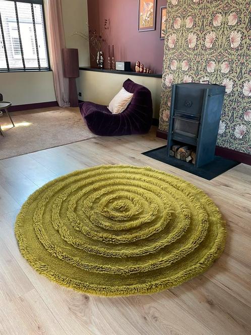HK Living - round wool rug - seaweed - 150cm, Huis en Inrichting, Stoffering | Tapijten en Kleden, Nieuw, 100 tot 150 cm, 100 tot 150 cm