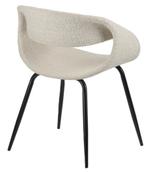 Eetkamerstoel Whale | Wit, Huis en Inrichting, Stoelen, Japandi, Wit, Ophalen of Verzenden, Metaal