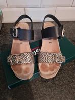 Mephisto sleehak sandaaltjes 40, Mephisto, Zwart, Zo goed als nieuw, Sandalen of Muiltjes