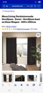 Mesa Living Verduisterende Gordijnen Zwart 300x250, Huis en Inrichting, Stoffering | Gordijnen en Lamellen, Ophalen of Verzenden