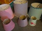 Lampenkappen kinderkamer - roze, blauw, paars, Huis en Inrichting, Lampen | Lampenkappen, Gebruikt, Rond, Ophalen of Verzenden