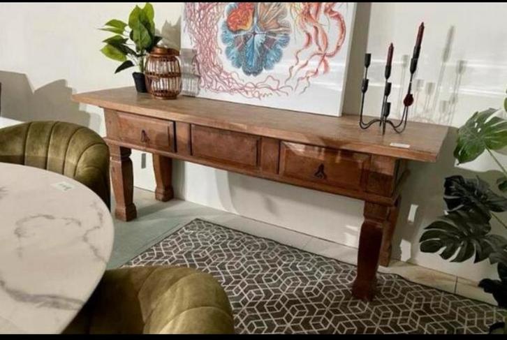 Vintage tempel dressoir uit India teak, Huis en Inrichting, Kasten | Dressoirs, Zo goed als nieuw, Ophalen of Verzenden