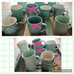 8 Aqua groenblauwe mokken, bekers, Huis en Inrichting, Keuken | Servies, Ophalen of Verzenden, Gebruikt, Overige stijlen, Kop(pen) en/of Schotel(s)