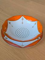Antiek Art Deco Schumann Bavaria fruittest met onderbord, Ophalen of Verzenden