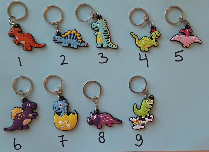 Dinosaurussen sleutelhangers, nieuw!, Hobby en Vrije tijd, Feestartikelen, Nieuw, Feestartikel, Ophalen of Verzenden