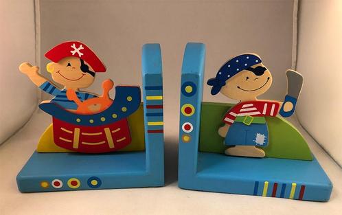 Leuke boekensteunen - piraten - hout - Nieuw!, Kinderen en Baby's, Kinderkamer | Inrichting en Decoratie, Nieuw, Wanddecoratie